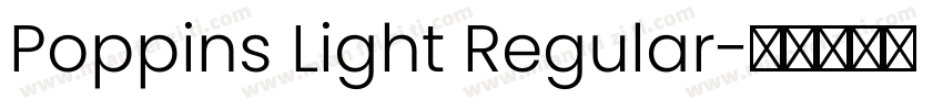 Poppins Light Regular字体转换